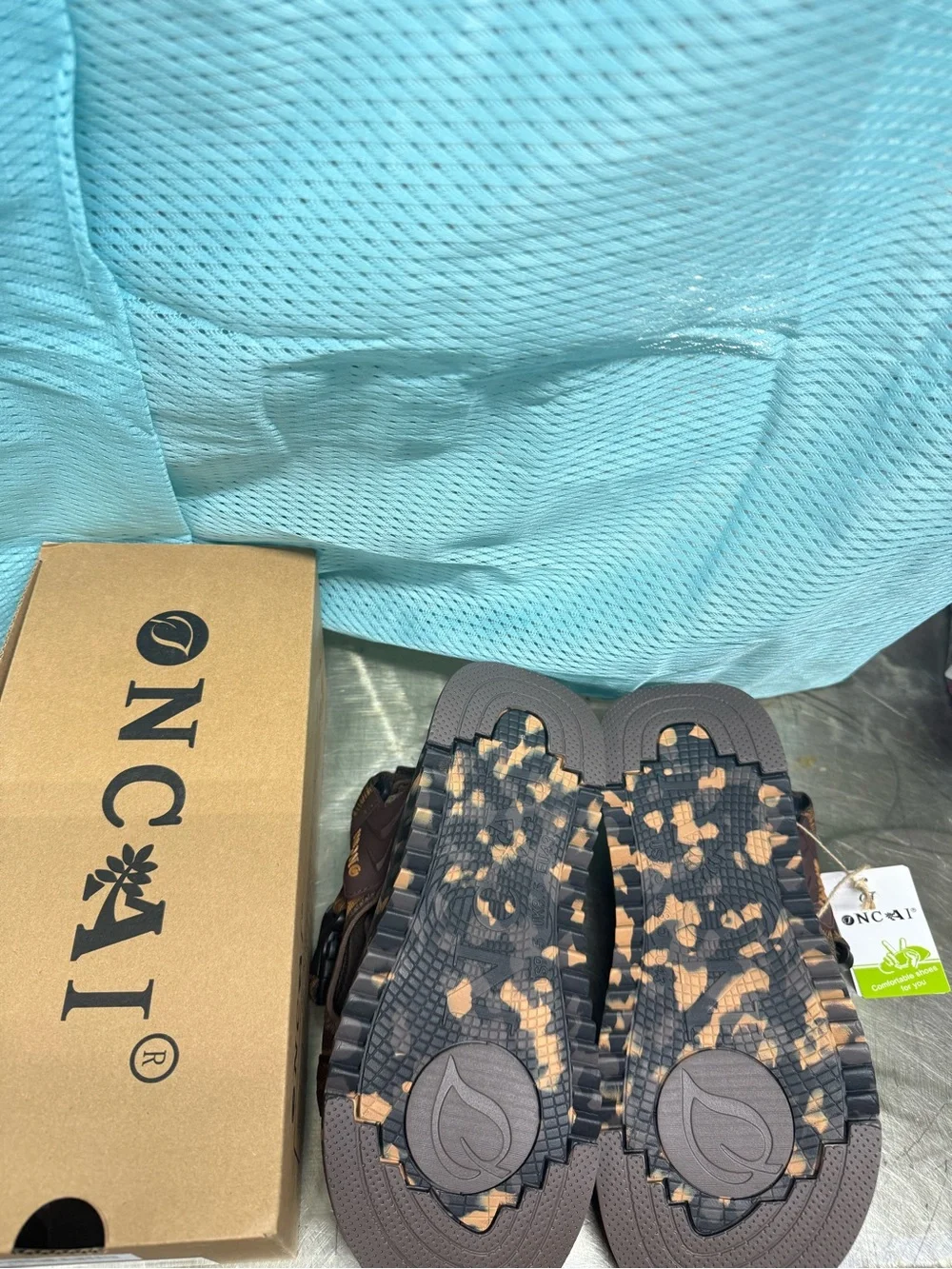Brown Patterned Men's Outdoor Sport Sandals
